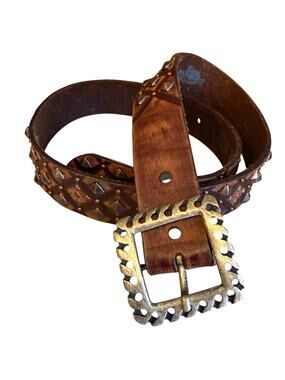 Justin Boots | Accessories | Vtg Justin Studded Leather Belt 